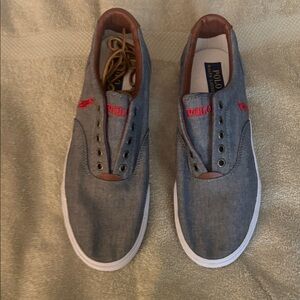 Polo by Ralph Lauren Men's Charcoal grey/black Canvas Sneakers